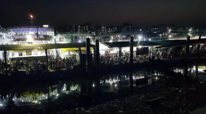 Sadarghat boat terminal on the River Buriganga in Dhaka, Bangladesh