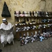 Man selling shoes on the street