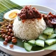 Malaysian meal known as Nasi Lemak