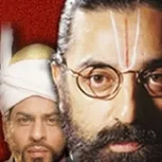 Two men looking intense