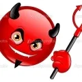 Emoticon on the devil