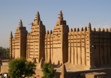 The famous loam mosque of Djenne in Mali, Westafrica