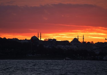 Evening Sun in the Unique Beauty of Istanbul