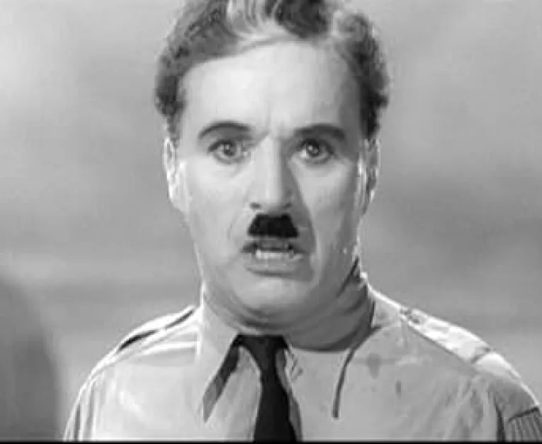 Chaplin as The Great Dictator